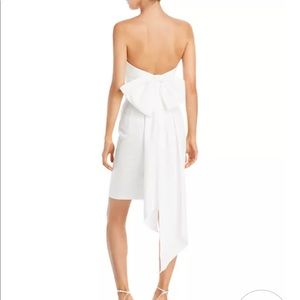 White Strapless and Bow Tie Dress for rehearsal dinner, or bachelorette party!